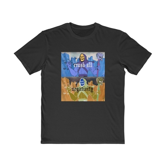 bobbox Crush All Negativity Mens T-Shirt - Black - Picture 1 of 1